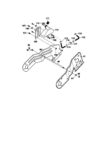 Frame Components Assembly parts for Murray Gas Snowblower 621301X89A from AppliancePartsPros.com