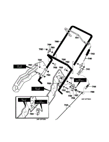 Handle Assembly parts for Murray Gas Snowblower 621301X89A from AppliancePartsPros.com