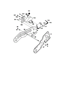 Frame Components Assembly parts for Murray Gas Snowblower 621450X4E from AppliancePartsPros.com