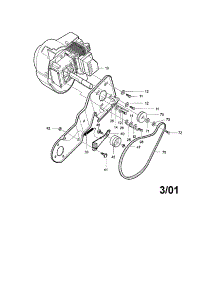 Engine Assembly parts for Murray Gas Snowblower 621500X89A from AppliancePartsPros.com