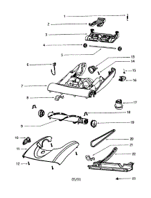 Hood And Base parts for Eureka Upright Vacuum 6230AT from AppliancePartsPros.com