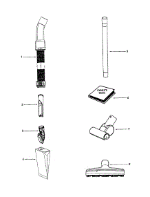 Hose parts for Eureka Upright Vacuum 6230AT from AppliancePartsPros.com