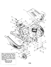 Hood / Ignition / Wheels parts for Mtd Front-Engine Lawn Tractor 624 from AppliancePartsPros.com