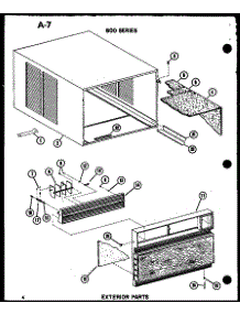 Exterior Parts parts for Amana Room Air Conditioner 624-3HL/P67119-27R from AppliancePartsPros.com