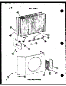 Condenser Parts (621-5J / P54720-52R) (624-3J-1 / P54720-51R) (624-5J / P54720-53R) (624-5Jh / P54720-62R) parts for Amana Room Air Conditioner 624-3J/P54720-48R from AppliancePartsPros.com