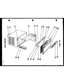 Exterior Parts (624-5G-1 / P54302-26R) (624-5G-1 / P54302-39R) (624-5Gh-1 / P54302-25R) (624-5Gh-1 / P54302-40R) parts for Amana Room Air Conditioner 624-5GH-1/P54302-40R from AppliancePartsPros.com