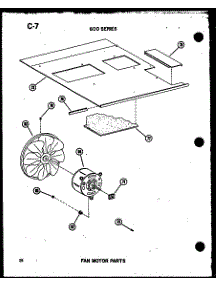 Fan Motor Parts (621-5J / P54720-52R) (624-3J-1 / P54720-51R) (624-5J / P54720-53R) (624-5Jh / P54720-62R) parts for Amana Room Air Conditioner 624-5J/P54720-53R from AppliancePartsPros.com