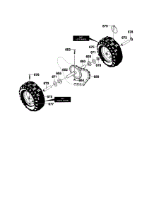 Wheels parts for Murray Gas Snowblower 624508X4B from AppliancePartsPros.com