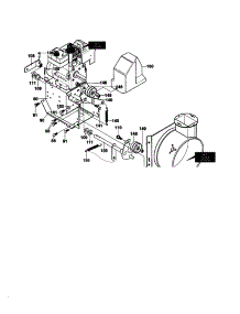 Frame Components parts for Murray Gas Snowblower 624604X35 from AppliancePartsPros.com