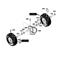 Wheels parts for Murray Gas Snowblower 624604X35 from AppliancePartsPros.com