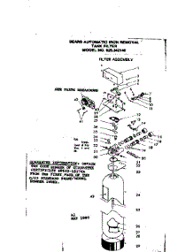 Filter Assembly parts for Kenmore Faucet Water Filter 625.342140 (625342140, 625 342140) from AppliancePartsPros.com