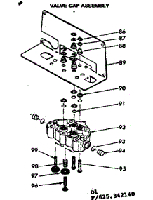 Valve Cap Assembly parts for Kenmore Faucet Water Filter 625.342140 (625342140, 625 342140) from AppliancePartsPros.com
