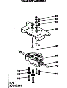 Valve Cap Assembly parts for Kenmore Faucet Water Filter 625.342240 (625342240, 625 342240) from AppliancePartsPros.com
