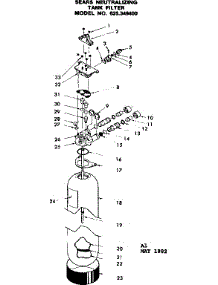Unit Parts parts for Kenmore Faucet Water Filter 625.349400 (625349400, 625 349400) from AppliancePartsPros.com