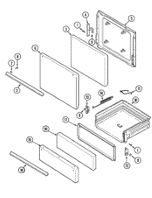Door / Drawer parts for Hardwick Gas Range 62970238 from AppliancePartsPros.com