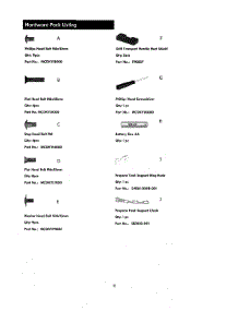 Hardware Pack parts for Kenmore Gas Grill 640.-03982741-5 (640-03982741-5, 640 -03982741-5) from AppliancePartsPros.com