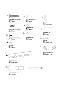 Hardware Pack parts for Kenmore Gas Grill 640.-784047-110 (640-784047-110, 640 -784047-110) from AppliancePartsPros.com