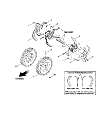 Wheel / Tire Assembly parts for Troy-Bilt Rear-Tine Tiller 640C from AppliancePartsPros.com