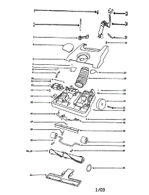 Hood / Motor / Base / Cam parts for Eureka Upright Vacuum 6436AT from AppliancePartsPros.com