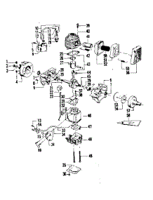 Motor Breakdown parts for Craftsman Gas Line Trimmer 656796131 from AppliancePartsPros.com