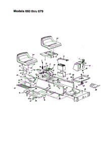 Seat And Main Frame parts for Mtd Front-Engine Lawn Tractor 660 from AppliancePartsPros.com