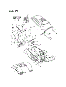 Hood - Model 678 parts for Mtd Front-Engine Lawn Tractor 660 THRU 679 from AppliancePartsPros.com