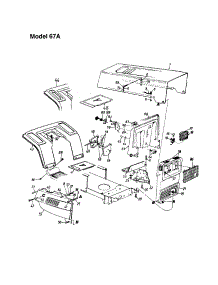 Hood - Model 67A parts for Mtd Front-Engine Lawn Tractor 660 THRU 679 from AppliancePartsPros.com