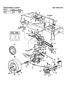 Lower Frame / Transaxle / Rear Wheel parts for Mtd Front-Engine Lawn Tractor 660 THRU 679 from AppliancePartsPros.com