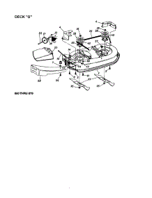 Deck "G" parts for Mtd Front-Engine Lawn Tractor 660 THRU 679 from AppliancePartsPros.com