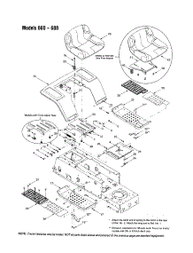 Seat Assembly parts for Bolens Front-Engine Lawn Tractor 660 THRU 688 from AppliancePartsPros.com