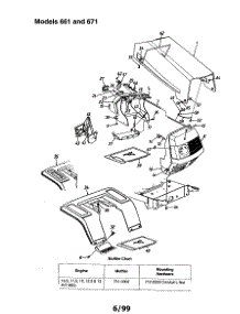 Grille /  Hood And Fender parts for Mtd Front-Engine Lawn Tractor 661 from AppliancePartsPros.com