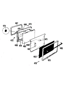 Door Assembly parts for Kenmore Gas Range 662.31 (1988) (66231 (1988), 662 31 (1988)) from AppliancePartsPros.com
