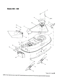 Deck / Blade parts for Bolens Front-Engine Lawn Tractor 663 from AppliancePartsPros.com