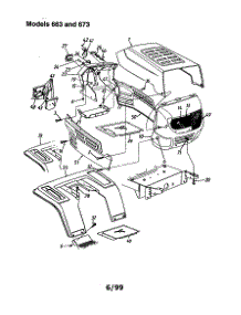 Grille /  Hood And Fender parts for Mtd Front-Engine Lawn Tractor 663 from AppliancePartsPros.com