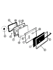 Door parts for Kenmore Gas Range 663.21(1988) (66321(1988), 663 21(1988)) from AppliancePartsPros.com
