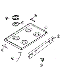 Main Top Section parts for Kenmore Gas Range 663.38(1988) (66338(1988), 663 38(1988)) from AppliancePartsPros.com