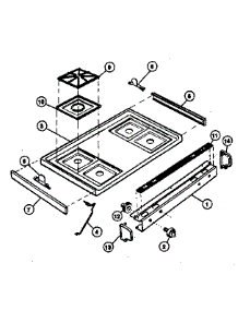 Main Top Section parts for Kenmore Gas Range 663.41(1988) (66341(1988), 663 41(1988)) from AppliancePartsPros.com