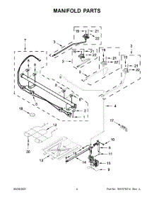 Manifold Parts parts for Kenmore Gas Range 664.75113612 (66475113612, 664 75113612) from AppliancePartsPros.com
