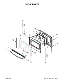 Door Parts parts for Kenmore Gas Range 664.75113612 (66475113612, 664 75113612) from AppliancePartsPros.com