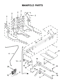 Manifold Parts parts for Kenmore Gas Range 664.75123611 (66475123611, 664 75123611) from AppliancePartsPros.com