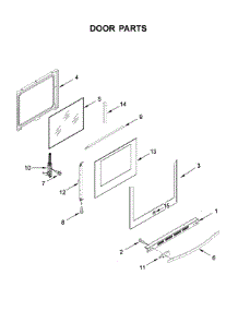 Door Parts parts for Kenmore Gas Range 664.75123611 (66475123611, 664 75123611) from AppliancePartsPros.com