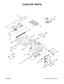 Cooktop Parts parts for Kenmore Elite Gas Range 66475223711 from AppliancePartsPros.com