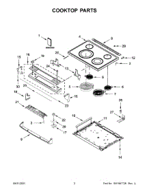Cooktop Parts parts for Kenmore Electric Range 664.95113613 (66495113613, 664 95113613) from AppliancePartsPros.com