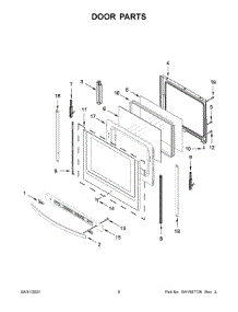 Door Parts parts for Kenmore Electric Range 664.95113613 (66495113613, 664 95113613) from AppliancePartsPros.com