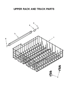 Upper Rack And Track Parts parts for Kenmore Dishwasher 665.13090N020 (66513090N020, 665 13090N020) from AppliancePartsPros.com