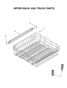Upper Rack And Track Parts parts for Kenmore Dishwasher 665.13355N020 (66513355N020, 665 13355N020) from AppliancePartsPros.com