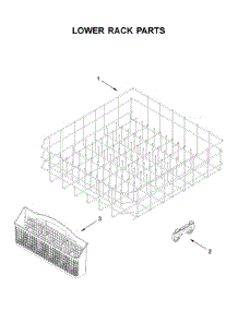 Lower Rack Parts parts for Kenmore Dishwasher 665.13355N020 (66513355N020, 665 13355N020) from AppliancePartsPros.com