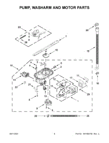 Pump, Washarm And Motor Parts parts for Kenmore Dishwasher 665.14185N120 (66514185N120, 665 14185N120) from AppliancePartsPros.com