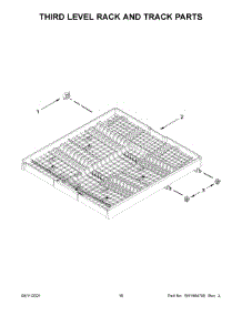 Third Level Rack And Track Parts parts for Kenmore Dishwasher 665.14185N120 (66514185N120, 665 14185N120) from AppliancePartsPros.com