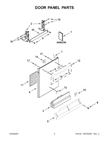 Door Panel Parts parts for Kenmore Elite Dishwasher 66514815N613 from AppliancePartsPros.com
